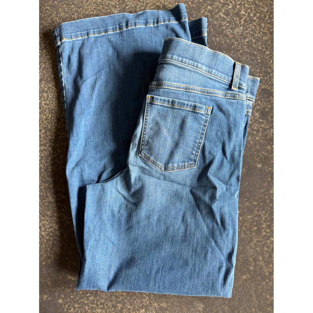 Spanx Shape Everywhere Flare Jeans Women XL Blue Pull On Stretch High Rise - Picture 2 of 11